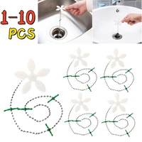 1~10PCS Small Flower Shower Hair Cleaning Chain Premium Drain Hair Catcher Flower Bathroom Drain Strainer Hair Catcher Chain 1