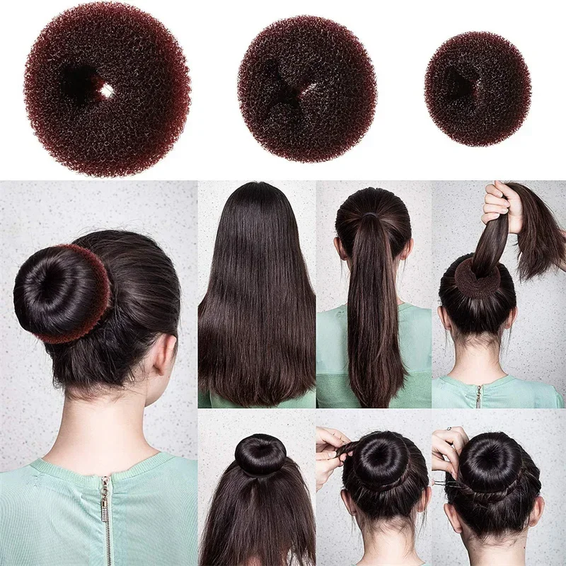 Roller For Hair Doughnut Hair Styling Curler Hair Bun Maker Women Donut Hair Ring Bands Magic Hair Braiders Hair Styling Tools images - 6