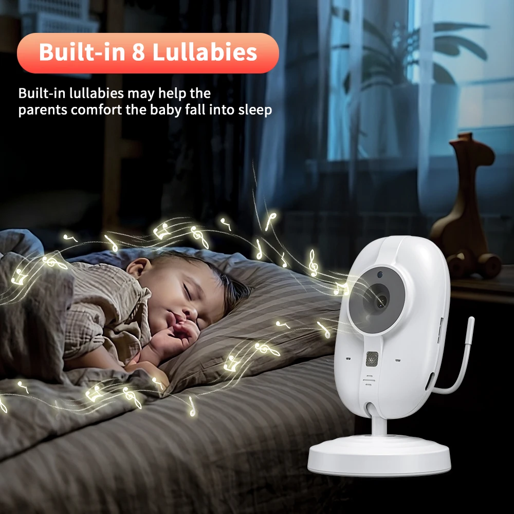 Wireless Baby Monitor Video Baby Monitor Camaroca Baby Monitor 2.4G Wireless With 3.5 Inch Security Camera 2 Way Audio Talk Night Vision Temperature Monitoring Baby Item
