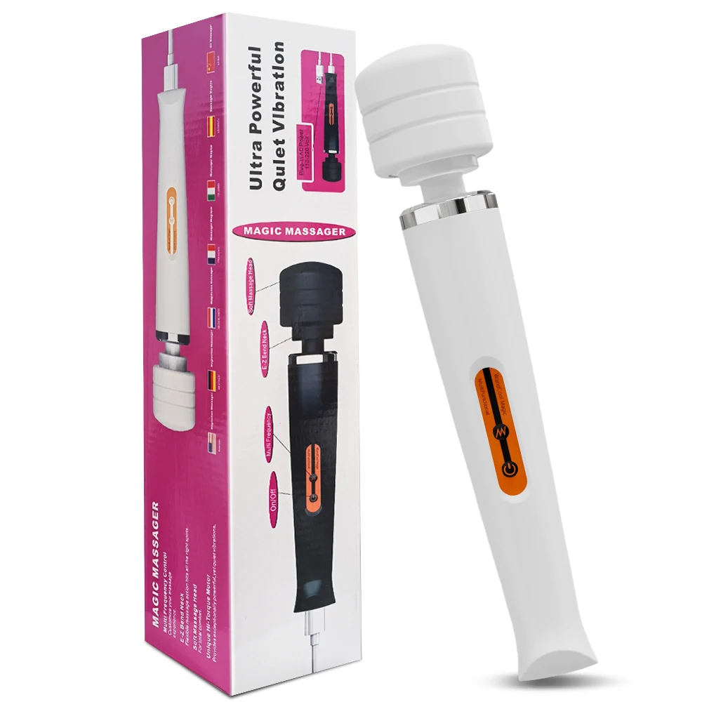 10 Velocità Potenti Vibratori Av Magic Wand Per Le Donne G Spot Capezzolo Massaggiatore Stimolatore Clitorideo Plug-In Power Sex Toy Per Adulti
