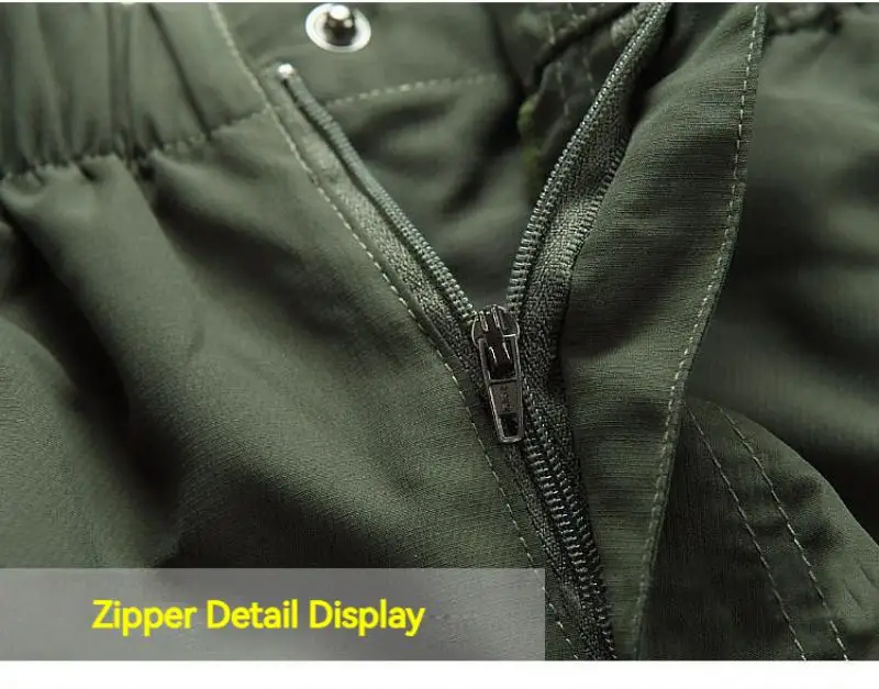 Description Picture 5 of item(S-5XL)2 in 1 Sports Pants Quick Dry Outdoor Hiking Fishing Runing Capming Long Trouser Can Remove To Shorts Beach Trip Pants