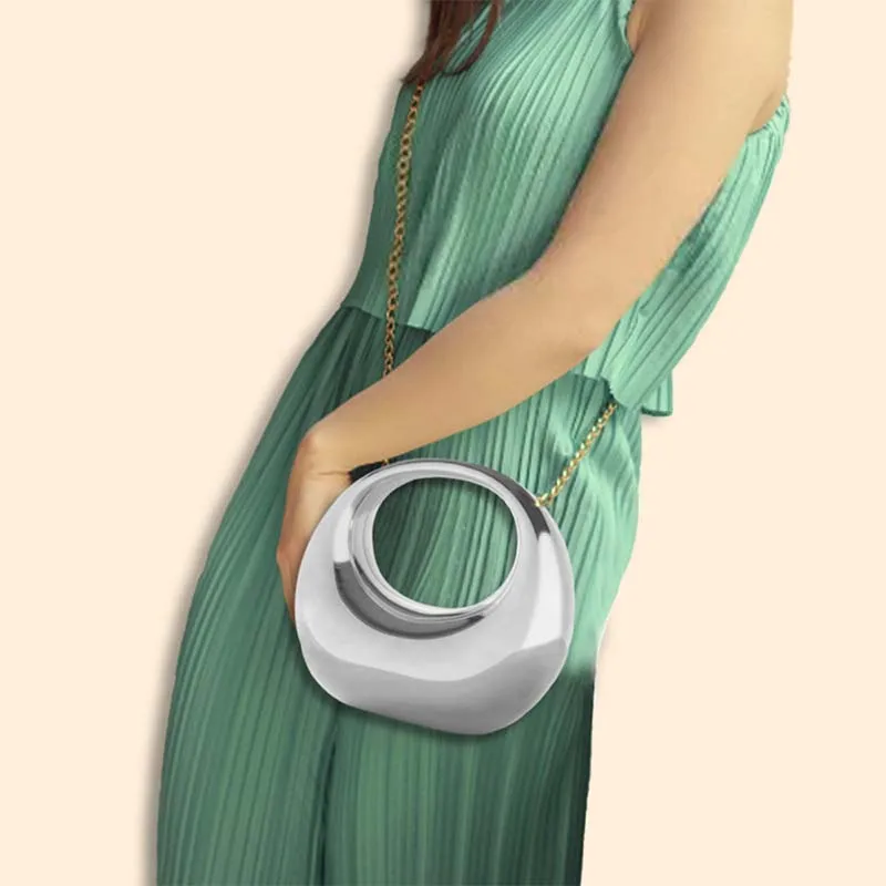 Crossbody Bag Women Shoulder Bag Women Messenger Bag YYW Marbling Acrylic Moon Shape Purse Box Clutch Luxury Handbags Women Bags Designer Shoulder Chain Acrylic Messenger Bags
