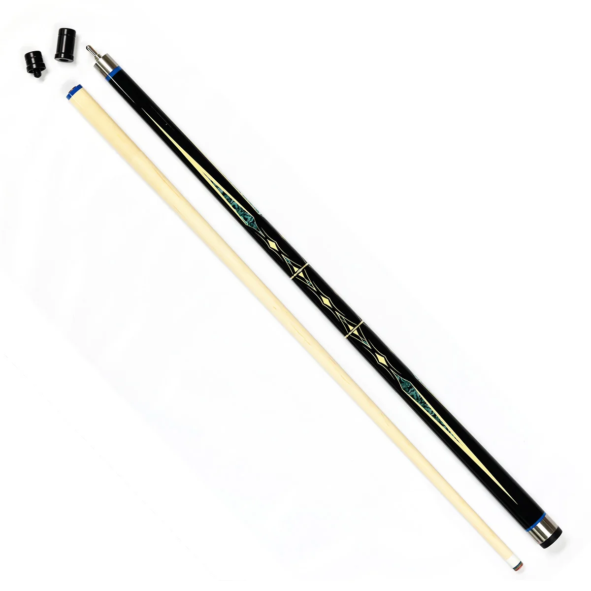 고품질 1/2 조인트 당구 큐 13mm 팁 58인치 길이 메이플 우드 샤프트 하프 조인트 풀 큐, 18-20온스