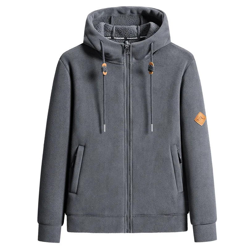 

Autumn and Winter Couple's Fleece Hooded Thermal Sweatshirt