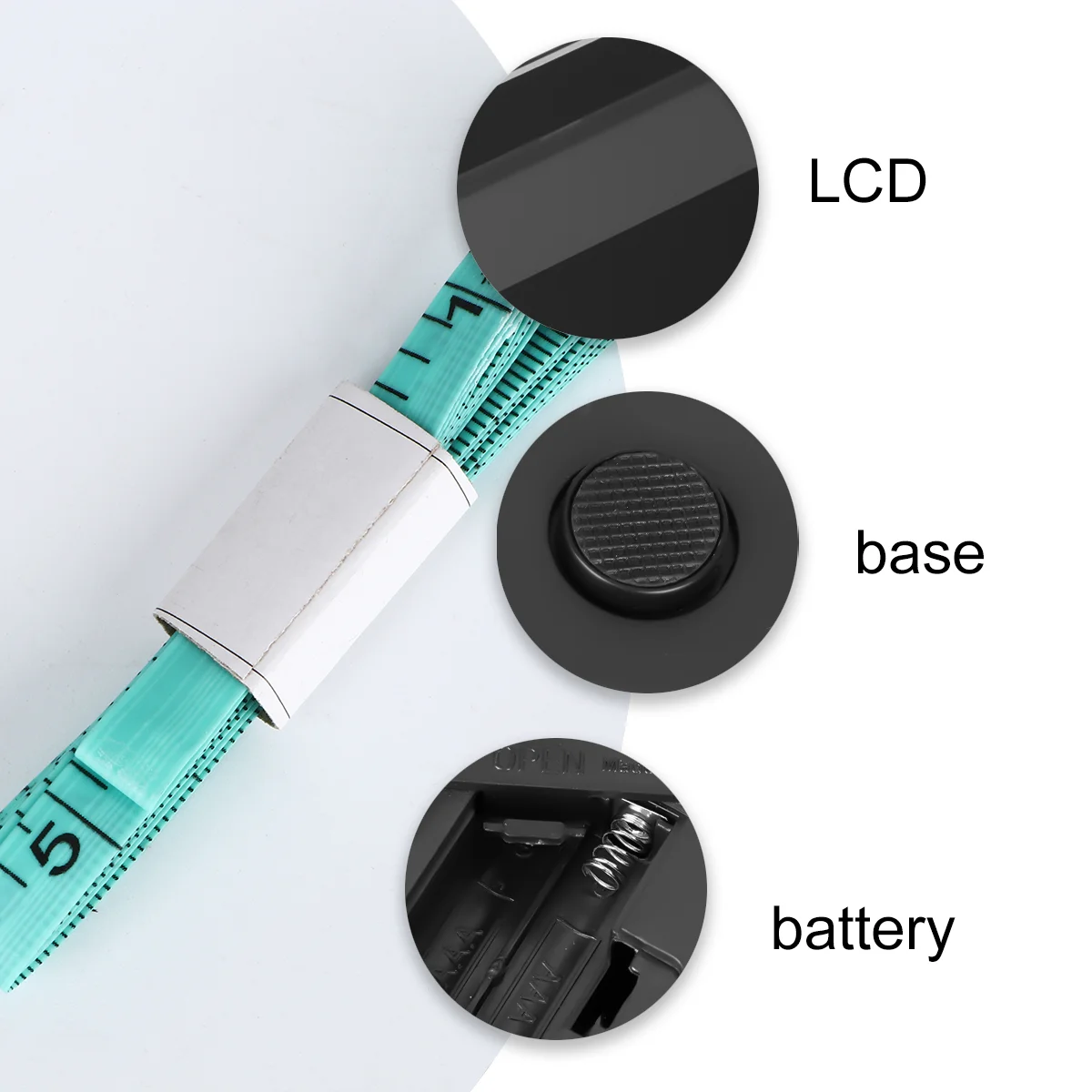 Square Scale LED Digital Scales without (Black, Pattern Blueteeth Scale)