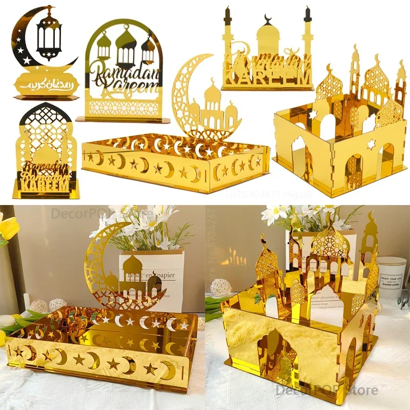 ZHYOWEISM 1 Décoration De Gâteau à Paillettes Pour L'Aïd Mubarak, Lune Et étoile, Ramadan Kareem, Décoration De Gâteau Pour L'Aïd Musulman à Thème Musulman, Fournitures De Fête à Thème Musulman, Doré
