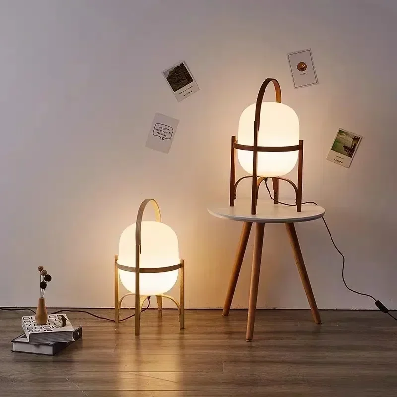 Floor Lamp Art Modern Simple Wood Light Living Room Study Bedroom Bedside Lamp Decoration Light Standing Lamps for Living Room