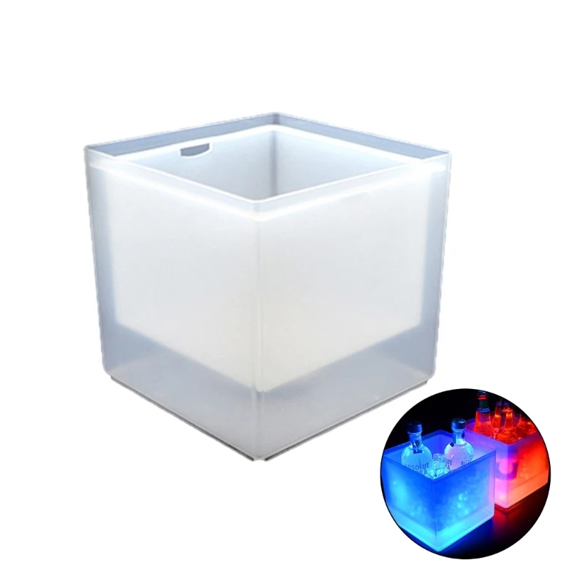 LED Ice Bucket Luminescent Ice Glowing Kegs Champagne Buckets Perfect for Cocktails Beer and Refreshing Drinks