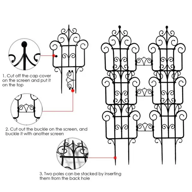 Dekoratív Kerti Szegély Kerítés Erkély Képernyő Mesterséges Növények Határ Beltéri Virágok Rácsok Cserepes Mászáshoz - Image 6
