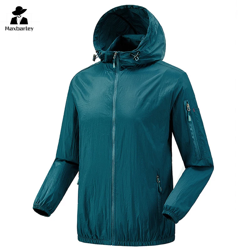 Summer Men's Skin Quick Dry Hiking Jacket Waterproof Sun UV Protection Coats Men Outdoor Sports Fishing Camping Running Jacket