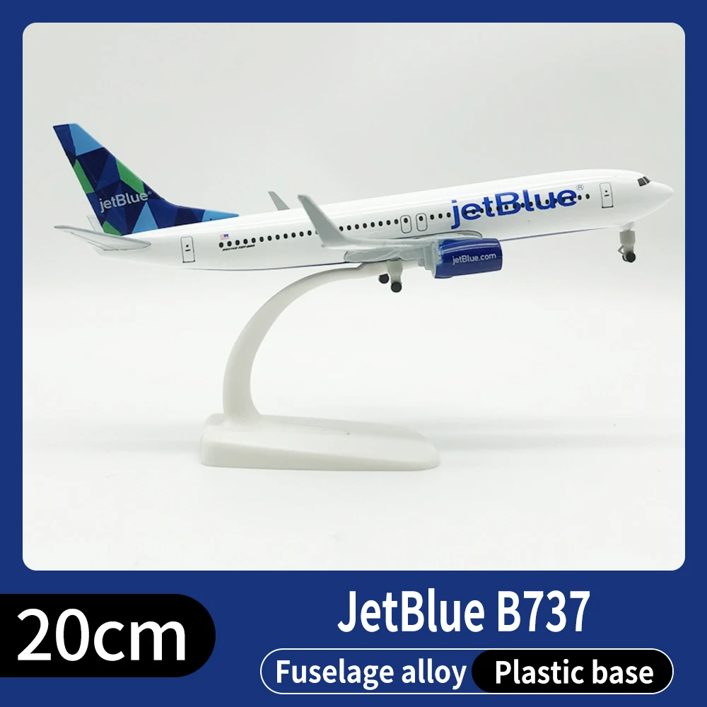 Metal Aircraft Model 20cm 1400 U.s. Jetblue B737 Metal Replica Alloy
