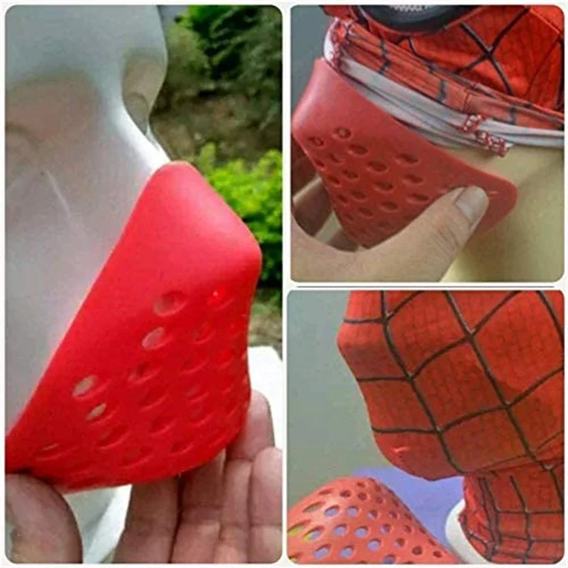 Spider Man Faceshell Spiderman Mini Mask Cosplay Props Silica Black/Red Halloween Deadpool Half Face Shell Cover Mouth Mas