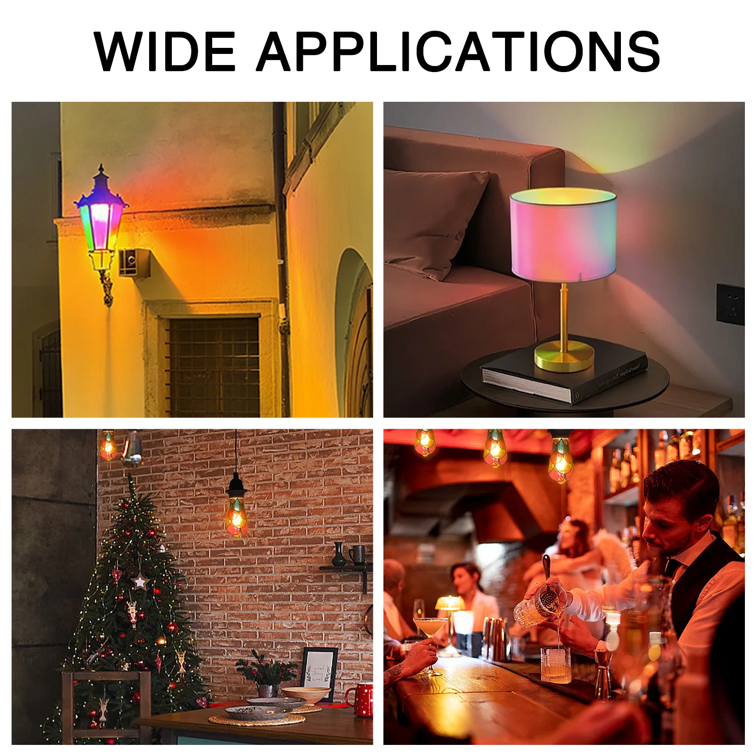 รูปสินค้า หลอดไฟ LED DIY ตกแต่งบ้าน สีสันสดใส