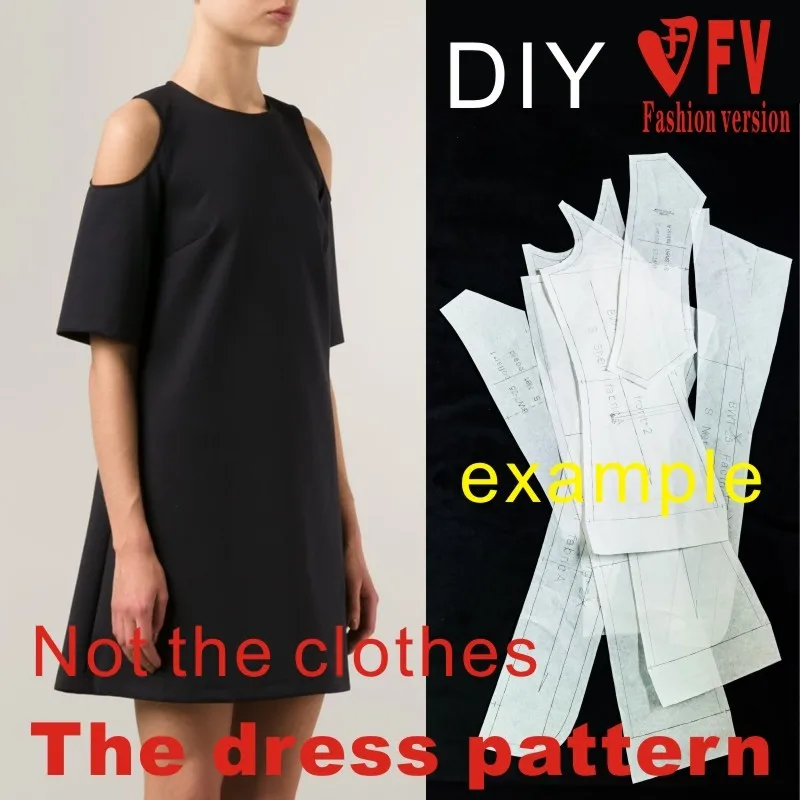 Dresses Sewing Pattern Template Cutting drawing Clothing DIY ((Not selling clothes)) BLQ-212