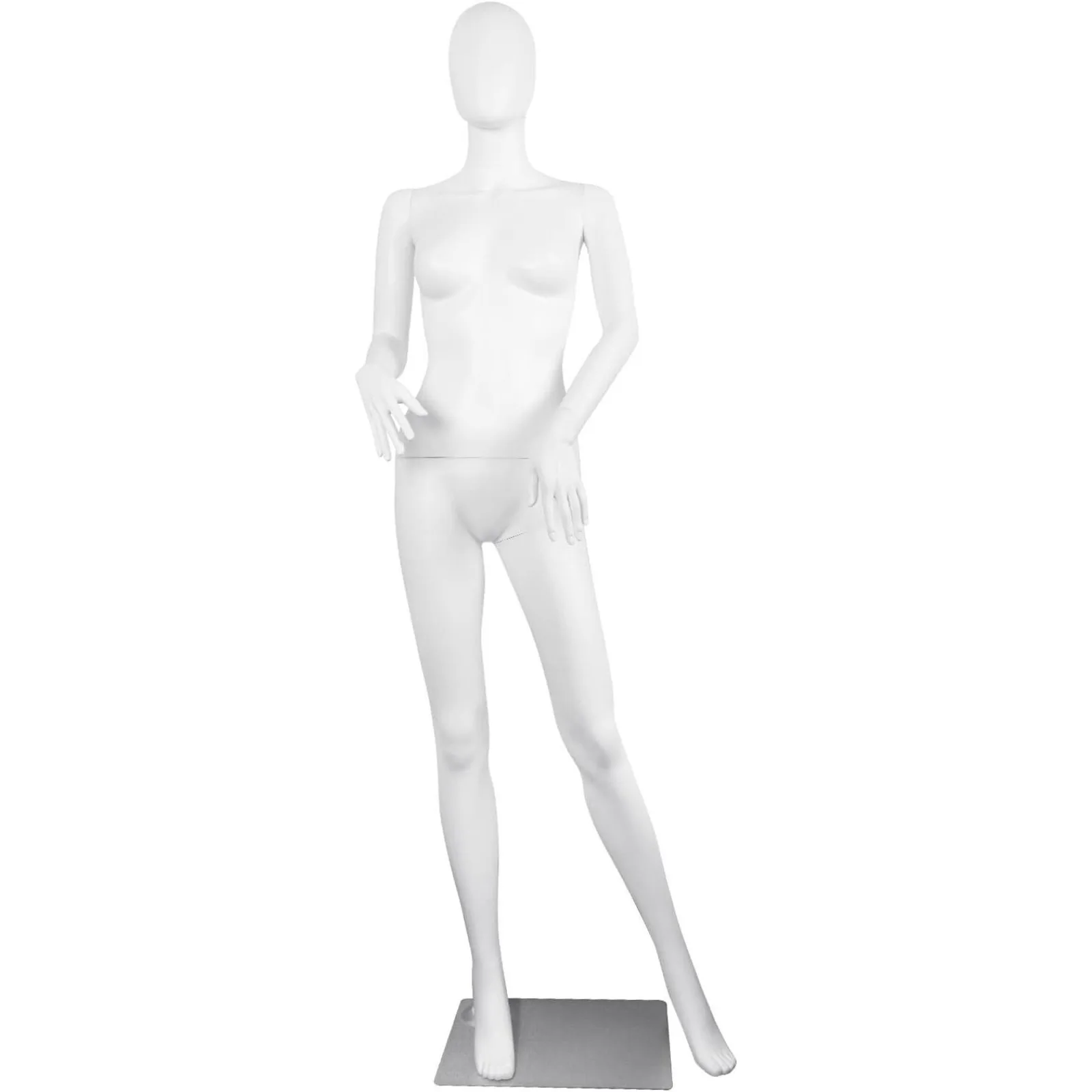 

70-inch women's mannequin dress model full-body plastic detachable metal base-