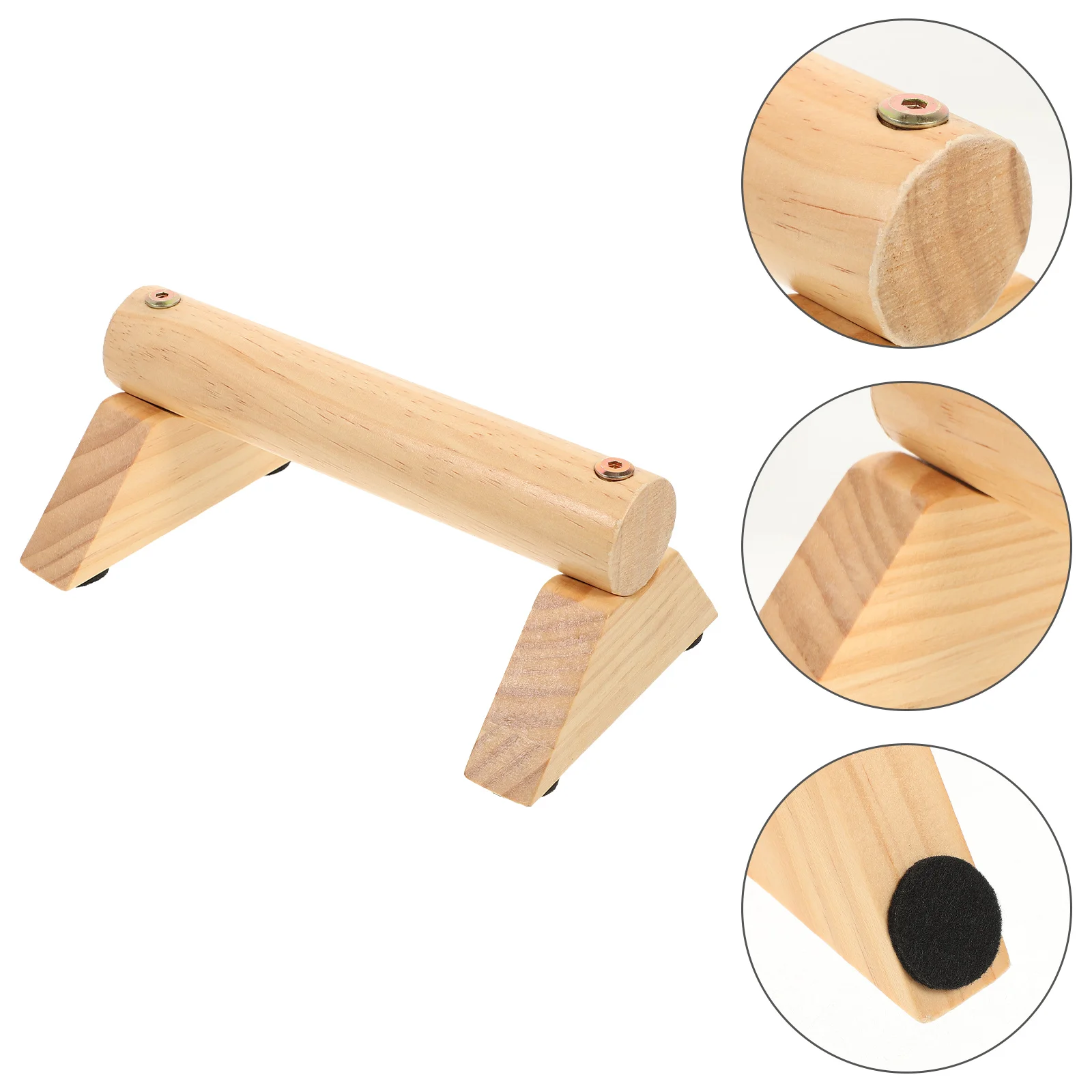 

Wooden Push-up Bar Household Exercise Equipment Work Out Supply Fitness Accessory Gym