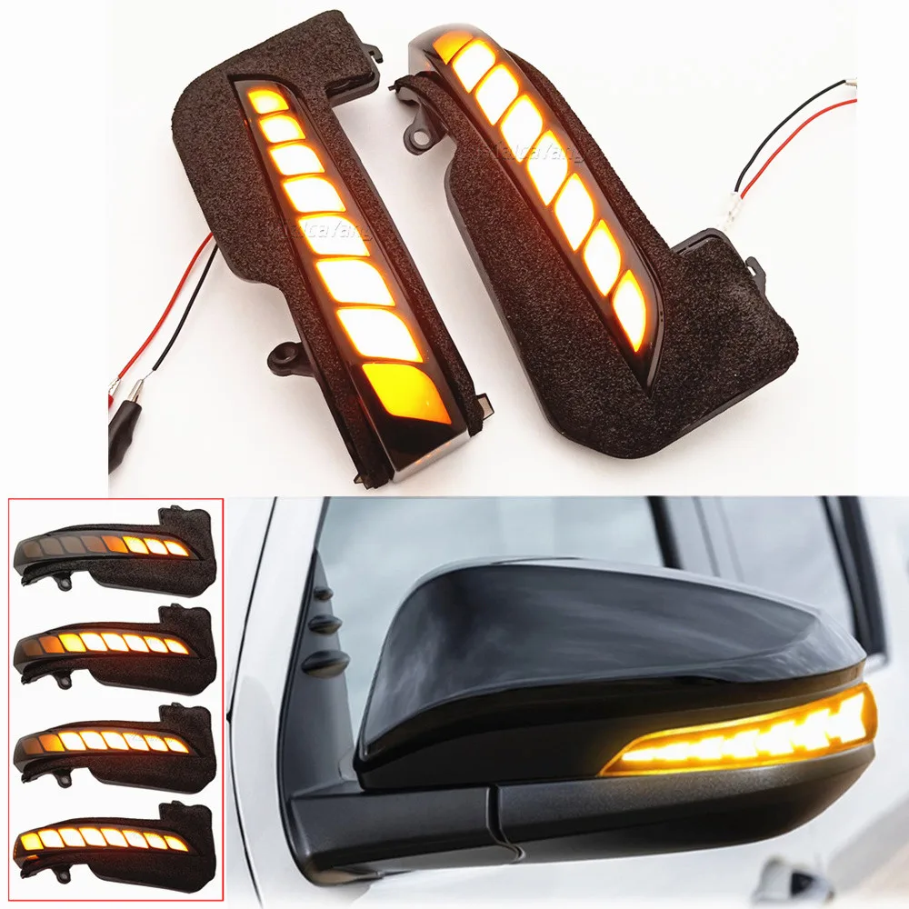 

2Pcs For Toyota Fortuner AN150 Hilux Revo AN12 Innova LED Dynamic Flowing Side Mirror Blinker Light Turn Signal Lamp Indicator