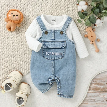 Baby Long Sleeve Top & Romper Set 1