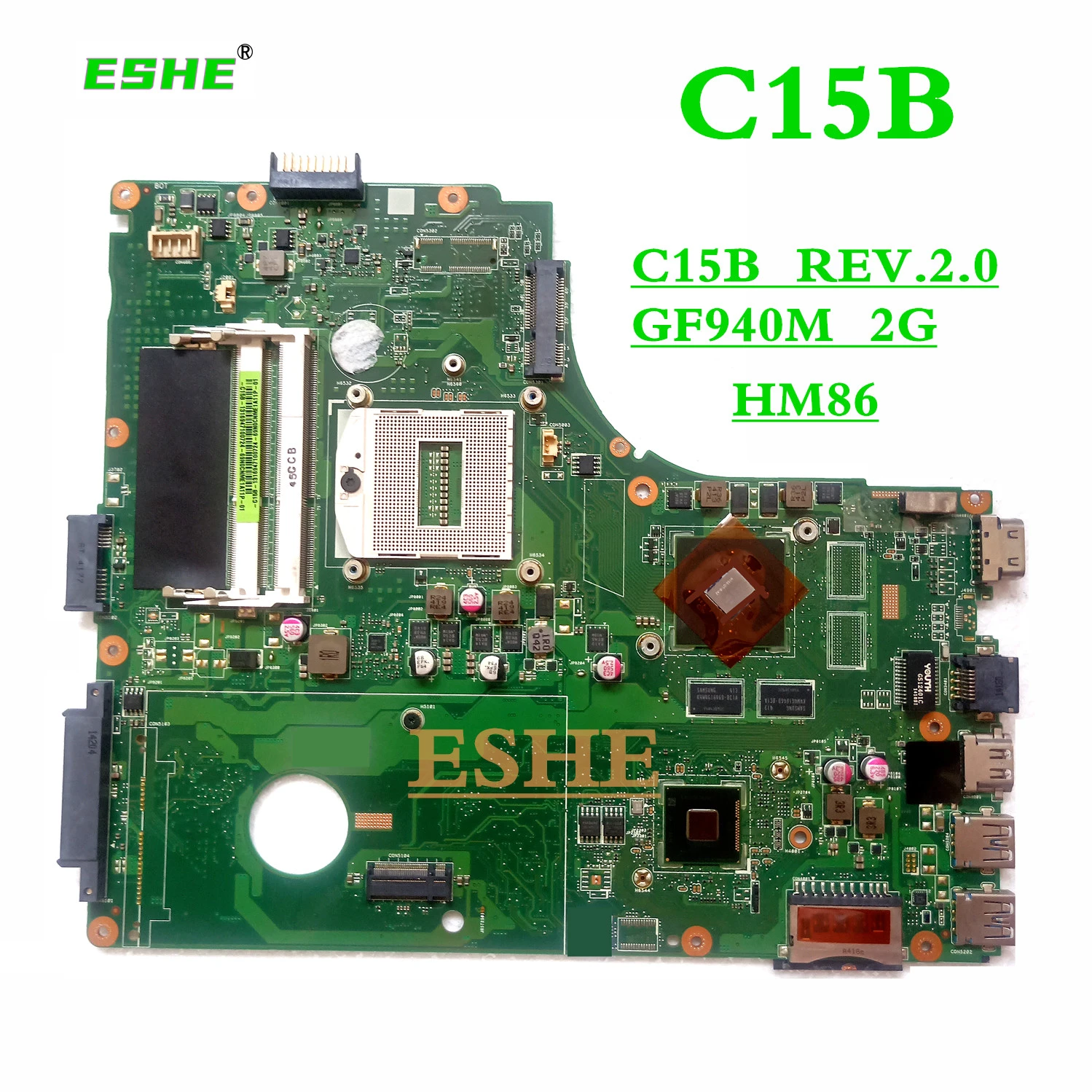 PEGATRON K56L C15B Laptop anakart için orijinal C15B REV 2.0 GT940M ...