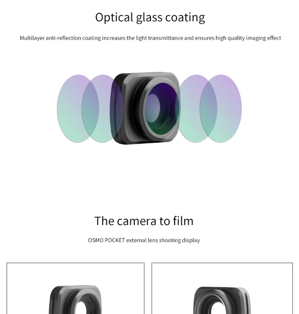 Dji Pocket Anamorphic Lens Fisheye Lens For DJI Osmo Pocket