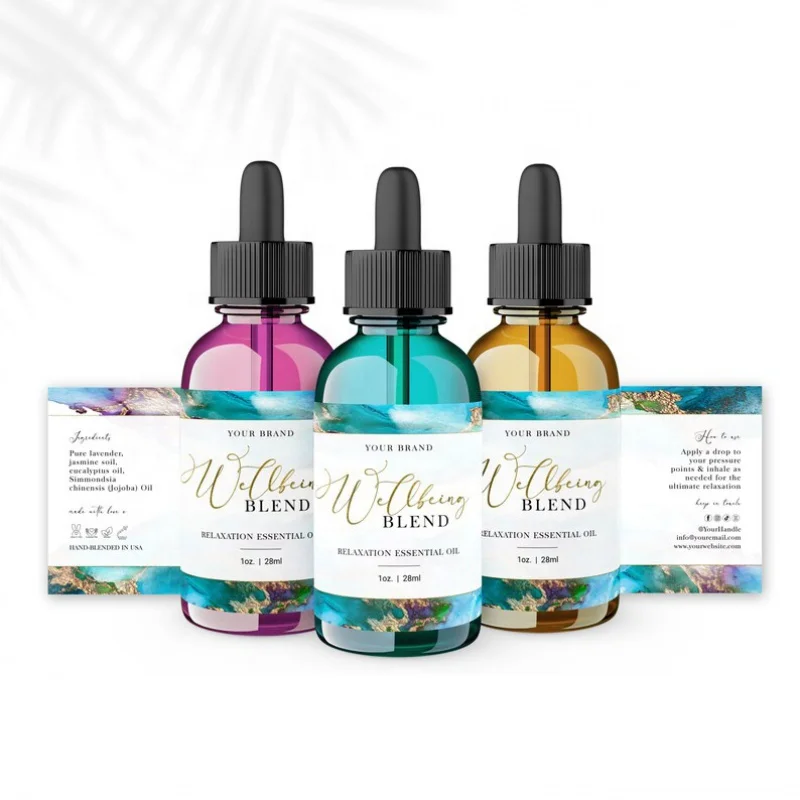 

Customized productLuxury Logo Print Custom Essential Oil Bottle Cosmetics Label Product Waterproof Stickers Printing