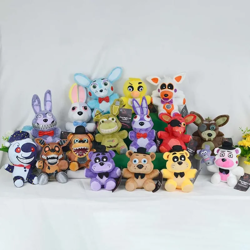 2025New FiveNight At Freddy Fnaf Cute Plush Toys Doll Bonnie Bear Foxy Cartoon Stuffed Dolls Freddy Toys For Children Fans Gifts