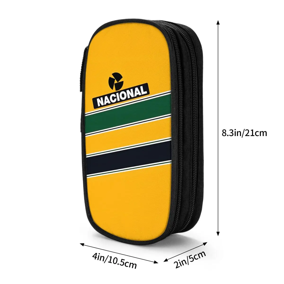 Ayrton Senna Racing Car Pencil Cases Pen Box Bag for Student Large Storage School Zipper Pencilcases
