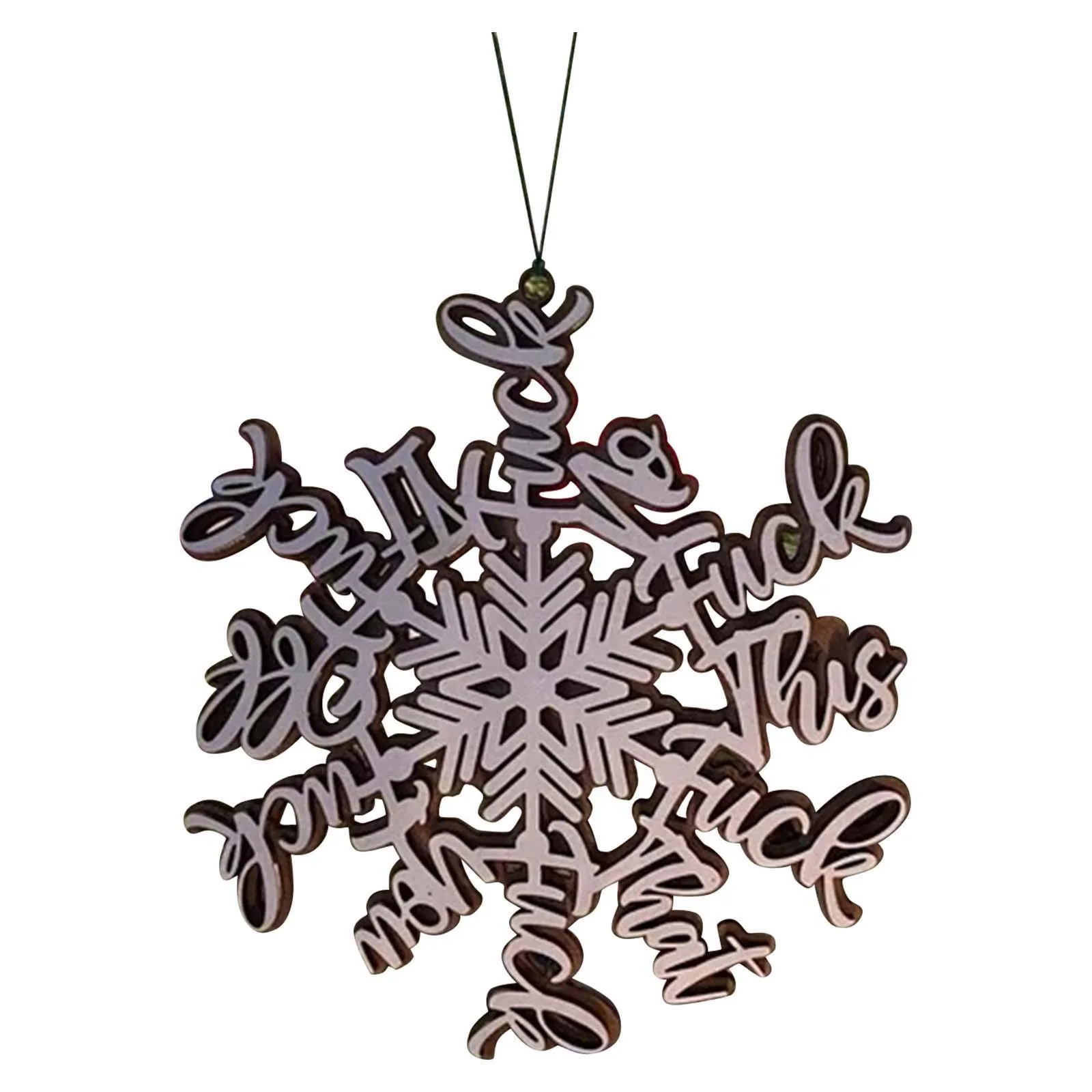 

Christmas Snowflake Letter Ornaments Christmas Tree Decorations 2d Car Pendant 2023 New Year Xmas Gifts Navidad Home Decor