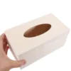 2/3pcs DIY Tissue Boxes Unfinished Wood Tissue Box Napkin Holders Craft Tissue Box Cover Simple Tissue Paper Dispenser Mold for 6