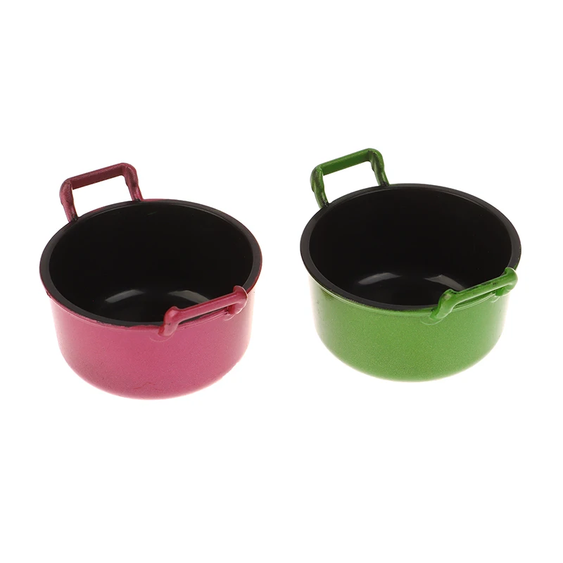 **1/12 Dollhouse Simulation Soup Pot Model Dollhouse Miniature Kitchen Cooking Pot Saucepan Decoration Dolls House Accessories