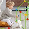 Kids Diy Construction Fort Building Kit 3D Play Tent House Sticks Design Building Blocks Tools Assemble Toys Children Gifts 2