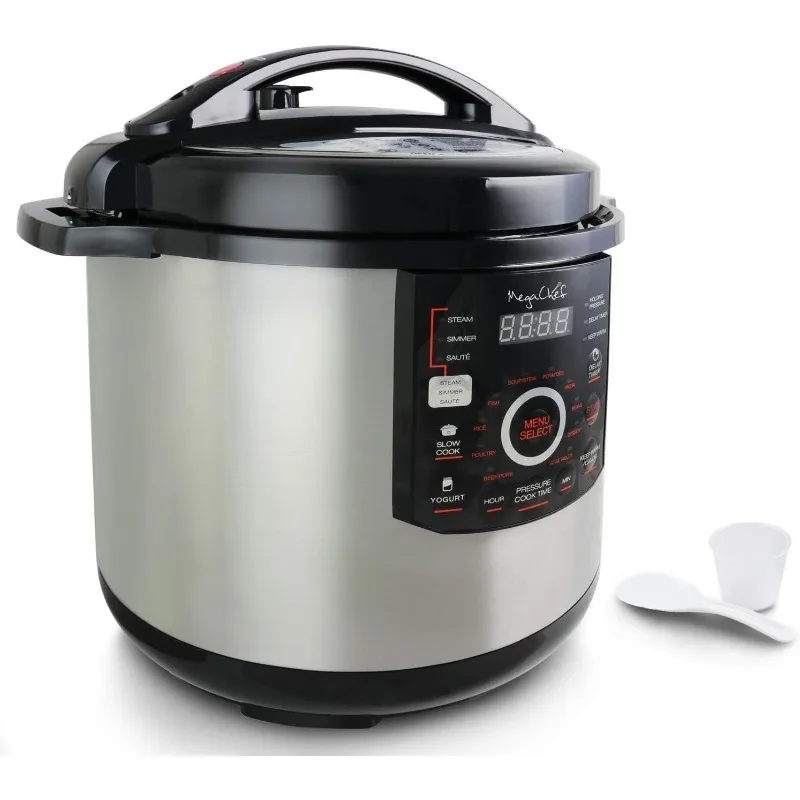 MegaChef 12 Quart Digital Pressure Cooker Silver