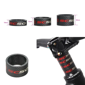 무광 자전거 스템 핸들 바, 3K 자전거 헤드셋, 1-1/8 인치, 28.6mm 와셔, 자전거 액세서리, 스페이서 스페이싱 패드