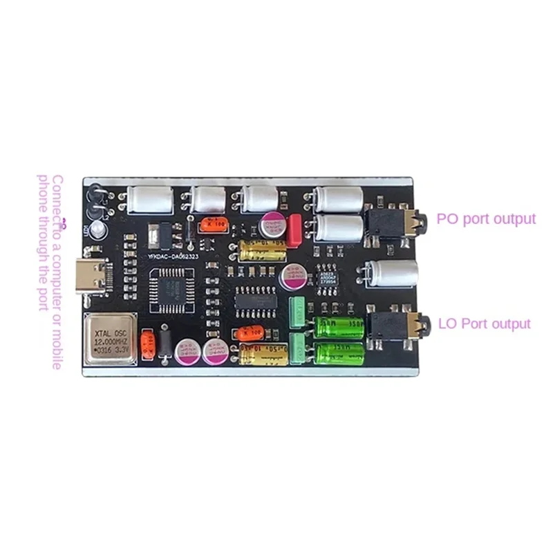 A37T-ES9023 DAC 디코더 발열 등급 소재 823 증폭기 컴퓨터 USB 사운드 카드 헤드폰 증폭기 소형 전화 OTG