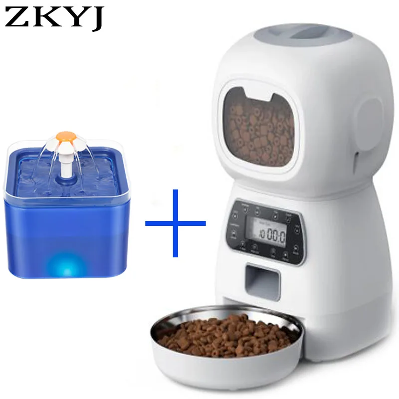 Automatic Cat Feeder 3.5L Dog Dry Food Dispenser Bowl 2L Pet Dogs Water Fountain Drinking Feeding For Pet Smart Tuya WIFI Feeder