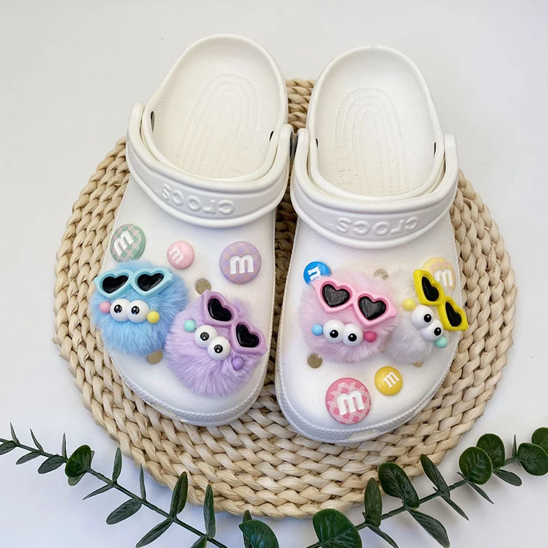 

Cute Fur Ball Elf Detachable Diy Shoe Flower Shoe Buckle Hole Shoes Accessories