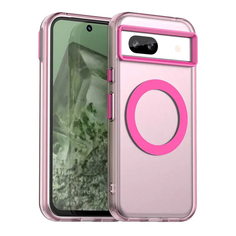 Translucent Candy Color Matte Magnetic Shockproof Protective Phone Case Cover