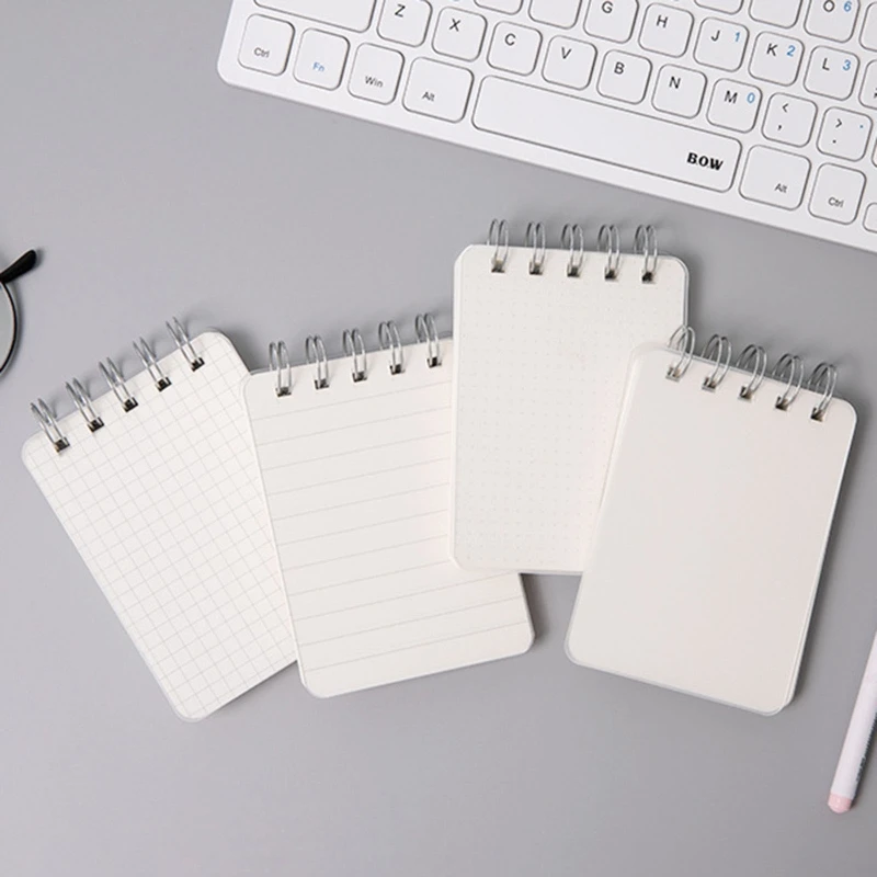 Frosted Mini Spiral Notebook Line / Grid Blank Dotting Note Pad 4.17x3.03 Inch Memo Notepad for Home Office Travel |