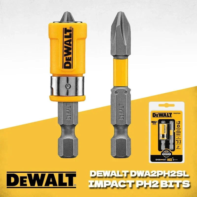 

DEWALT DWA2PH2SL MAXFIT Phillips Power Bit Sleeve Set Impact Driver Bits Set Pivoting Magnetic Bit Dewalt Tool Accessories