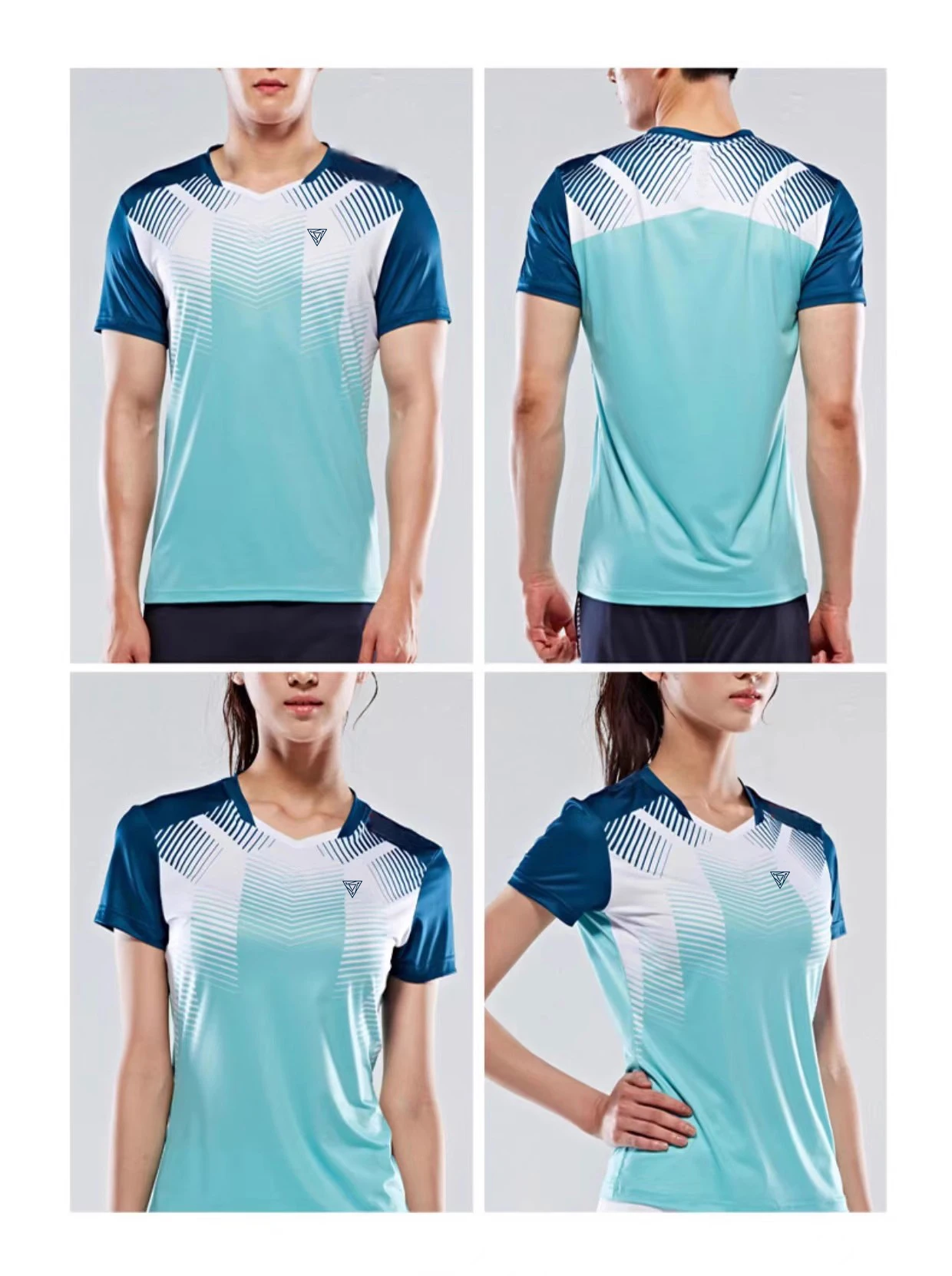 Short Sleeve T Shirt Sports Clothes Sweat Tennis Clothing Women's Suit Quick-drying Slim short-sleeved Table Tennis Sportswear Men and Women Badminton Clothing