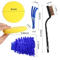 Detailing Brush Set Car Cleaning Brushes Washing Glove Towel Sponge For Car Leather Air Vents Rim Cleaning Dirt Dust Clean Tools 2