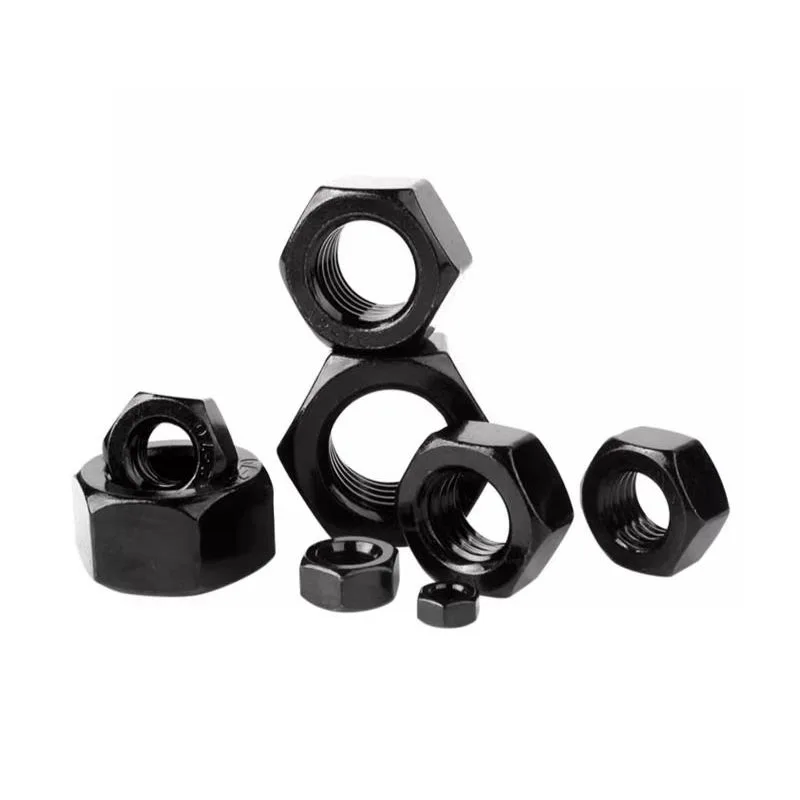 1/2/5/10/20/50Pcs M1.6 M2 M2.5 M3 M3.5 M4 M5 M6 M8 M10 M12-M20 Black 304 Stainless Steel Hex Nut Hexagon Nut High Quality