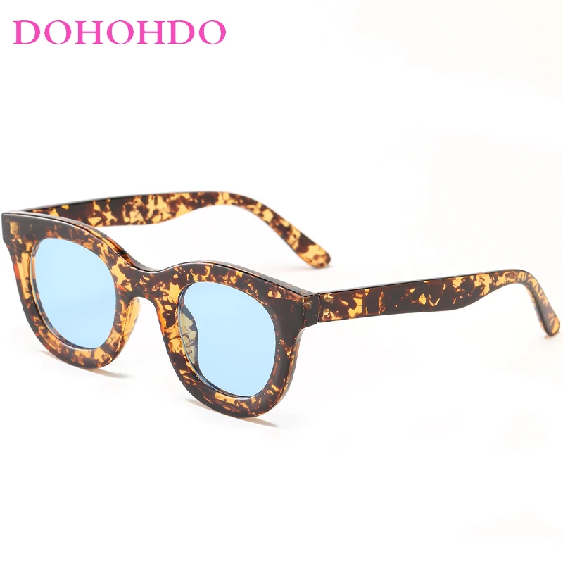 

DOHOHDO 2024 Trendy New Round Sunglasses Women Brand Designer Acrylic Vintage 90s Men Sun Glasses Leopard Shades Female UV400