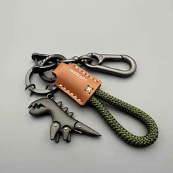Leather Woven Rope Keychain - Stylish Motorcycle and Car Accessory Pendant Gift (Style 5)