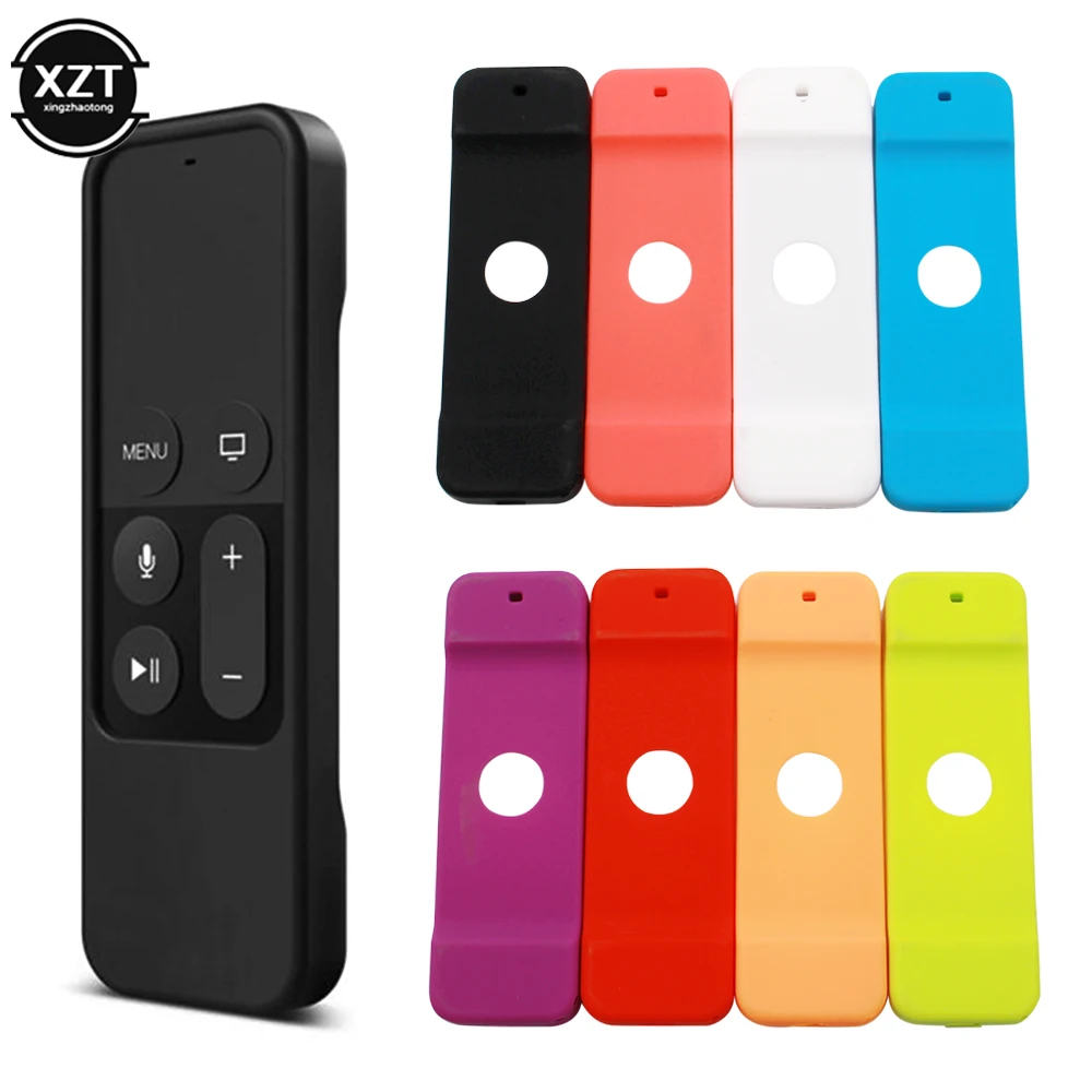 Funda protectora de silicona colorida para Control remoto de Apple TV 4, cubierta de piel impermeable, bolsa de almacenamiento antipolvo, organizador de protección del hogar