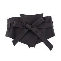 Ceinture large décorative en tissu noir pour femmes, mode 2026, cummerbunds, robe, corset, ceinture de taille 3