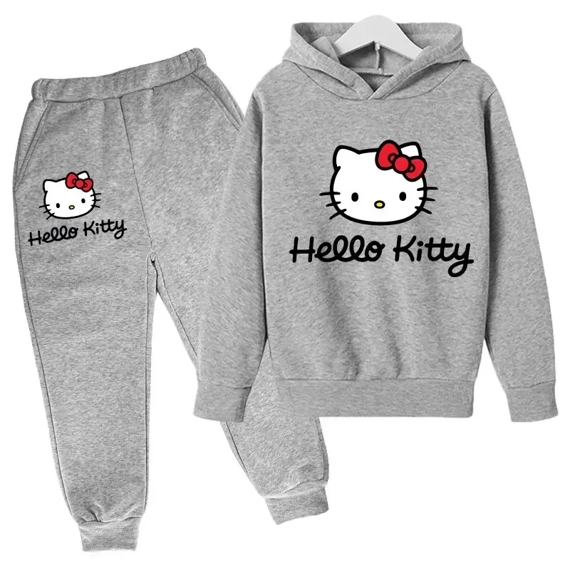 thumbnail image 1 of Conjunto de sudadera y pantalones para niño y niña, primavera y otoño, sudadera holgada, chándal, ropa para niño de 4 a 14 años, 1 of 5