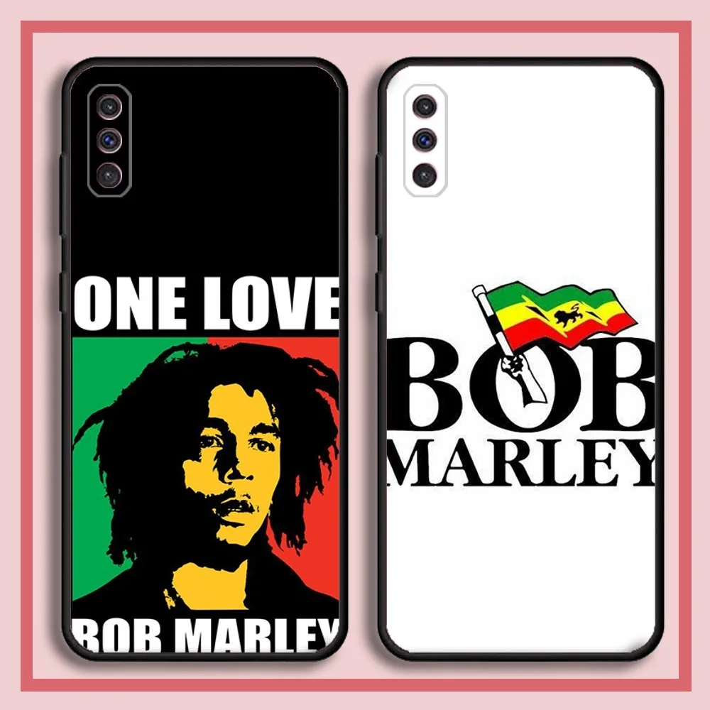 Custodia Per Telefono Bob Marley Singer Per Samsung S23,23,22,30,21,10,9,Note20 Ultra,Lite,Ultra,5G,Plus,Fe, Custodia Morbida Nera