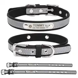 Personalized Engraved PU Leather Dog Collar - Custom Gift for Pet Lovers, Adjustable for All Dog Sizes (Black)