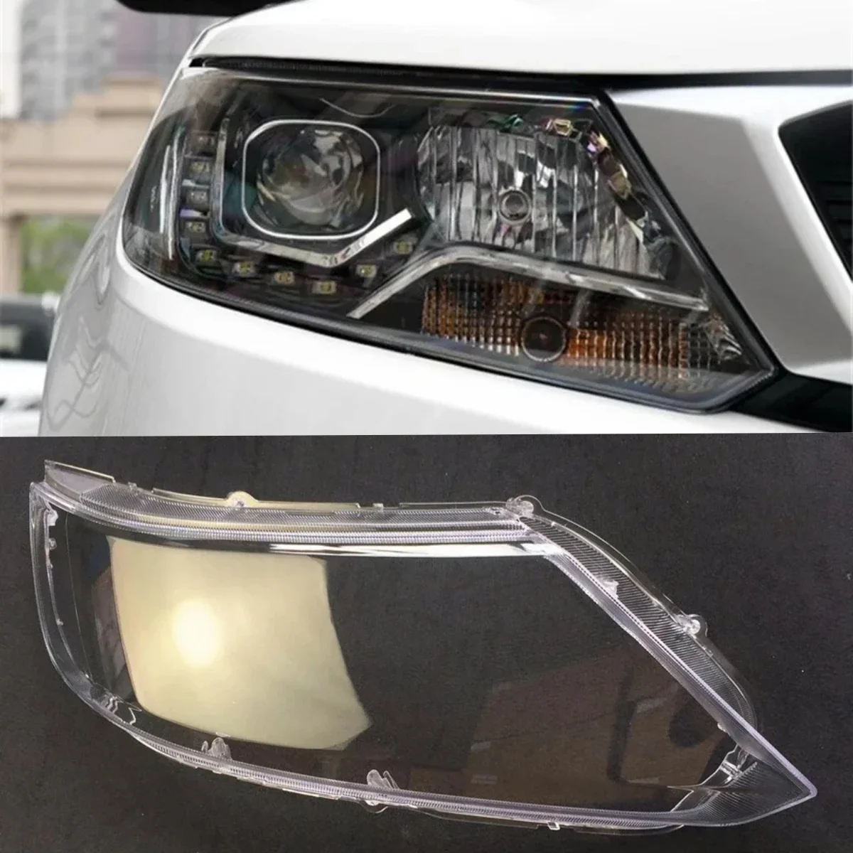 

For Geely Vision SUV X6 Headlamp Cover Transparent Lampshade Lamp Shade Front Headlight Shell Lens Plexiglass 2016 2017 2018